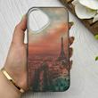 قاب گوشی iPhone 16 آیفون IMD لیزری دورمات دکمه کرومی لاکچری سخت HARD طرح پاریس کد 152877