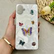 قاب گوشی Galaxy A06 سامسونگ فانتزی سخت Hard لیزری IMD طرح پروانه برجسته کد 150616