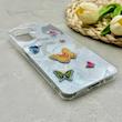 قاب گوشی Redmi 13C - Poco C65 شیائومی فانتزی سخت Hard لیزری IMD طرح پروانه برجسته کد 150626