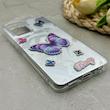 قاب گوشی Redmi Note 10 4G - Redmi Note 10S - Poco M5S شیائومی فانتزی سخت Hard لیزری IMD طرح پروانه برجسته کد 150650