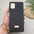قاب گوشی Galaxy A06 سامسونگ نگین دار سواروسکی SWAROVSKI پلاک فلزی مشکی کد 151280