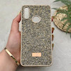 قاب گوشی Galaxy A10S سامسونگ نگین دار سواروسکی SWAROVSKI پلاک فلزی طلایی کد 151287
