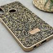 قاب گوشی Galaxy A10S سامسونگ نگین دار سواروسکی SWAROVSKI پلاک فلزی طلایی کد 151287