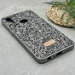 قاب گوشی Galaxy A10S سامسونگ نگین دار سواروسکی SWAROVSKI پلاک فلزی خاکستری کد 151288