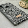 قاب گوشی Galaxy A10S سامسونگ نگین دار سواروسکی SWAROVSKI پلاک فلزی خاکستری کد 151288