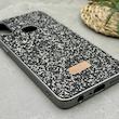 قاب گوشی Galaxy A10S سامسونگ نگین دار سواروسکی SWAROVSKI پلاک فلزی خاکستری کد 151288