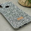 قاب گوشی Galaxy A10S سامسونگ نگین دار سواروسکی SWAROVSKI پلاک فلزی نقره ای کد 151290