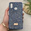 قاب گوشی Galaxy A10S سامسونگ نگین دار سواروسکی SWAROVSKI پلاک فلزی سرمه ای کد 151291