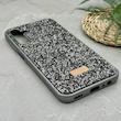 قاب گوشی Galaxy A15 سامسونگ نگین دار سواروسکی SWAROVSKI پلاک فلزی خاکستری کد 151294