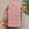 قاب گوشی Galaxy A15 سامسونگ نگین دار سواروسکی SWAROVSKI پلاک فلزی صورتی کد 151295