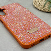 قاب گوشی Galaxy A15 سامسونگ نگین دار سواروسکی SWAROVSKI پلاک فلزی نارنجی کد 151297