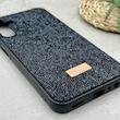قاب گوشی Galaxy A15 سامسونگ نگین دار سواروسکی SWAROVSKI پلاک فلزی مشکی کد 151298