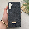 قاب گوشی Galaxy A15 سامسونگ نگین دار سواروسکی SWAROVSKI پلاک فلزی مشکی کد 151298