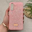 قاب گوشی Galaxy A17 سامسونگ نگین دار سواروسکی SWAROVSKI پلاک فلزی صورتی کد 151300