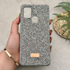 قاب گوشی Galaxy A21S سامسونگ نگین دار سواروسکی SWAROVSKI پلاک فلزی خاکستری کد 151301