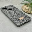 قاب گوشی Galaxy A21S سامسونگ نگین دار سواروسکی SWAROVSKI پلاک فلزی خاکستری کد 151301