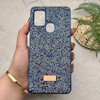قاب گوشی Galaxy A21S سامسونگ نگین دار سواروسکی SWAROVSKI پلاک فلزی سرمه ای کد 151302