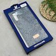 قاب گوشی Galaxy A24 سامسونگ نگین دار سواروسکی SWAROVSKI پلاک فلزی سرمه ای کد 151303