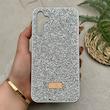 قاب گوشی Galaxy A24 سامسونگ نگین دار سواروسکی SWAROVSKI پلاک فلزی نقره ای کد 151304