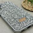 قاب گوشی Galaxy A24 سامسونگ نگین دار سواروسکی SWAROVSKI پلاک فلزی نقره ای کد 151304