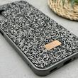 قاب گوشی Galaxy A24 سامسونگ نگین دار سواروسکی SWAROVSKI پلاک فلزی خاکستری کد 151305