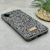 قاب گوشی Galaxy A24 سامسونگ نگین دار سواروسکی SWAROVSKI پلاک فلزی خاکستری کد 151305