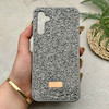 قاب گوشی Galaxy A24 سامسونگ نگین دار سواروسکی SWAROVSKI پلاک فلزی خاکستری کد 151305