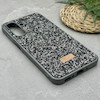 قاب گوشی Galaxy A26 سامسونگ نگین دار سواروسکی SWAROVSKI پلاک فلزی خاکستری کد 151309