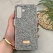 قاب گوشی Galaxy A26 سامسونگ نگین دار سواروسکی SWAROVSKI پلاک فلزی خاکستری کد 151309