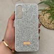 قاب گوشی Galaxy A26 سامسونگ نگین دار سواروسکی SWAROVSKI پلاک فلزی نقره ای کد 151311