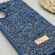 قاب گوشی Galaxy A26 سامسونگ نگین دار سواروسکی SWAROVSKI پلاک فلزی سرمه ای کد 151312
