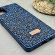 قاب گوشی Galaxy A31 سامسونگ نگین دار سواروسکی SWAROVSKI پلاک فلزی سرمه ای کد 151313