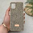 قاب گوشی Galaxy A31 سامسونگ نگین دار سواروسکی SWAROVSKI پلاک فلزی طلایی کد 151316