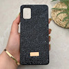 قاب گوشی Galaxy A31 سامسونگ نگین دار سواروسکی SWAROVSKI پلاک فلزی مشکی کد 151317
