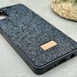 قاب گوشی Galaxy A31 سامسونگ نگین دار سواروسکی SWAROVSKI پلاک فلزی مشکی کد 151317