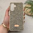 قاب گوشی Galaxy A36 سامسونگ نگین دار سواروسکی SWAROVSKI پلاک فلزی طلایی کد 151319