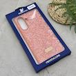 قاب گوشی Galaxy A36 سامسونگ نگین دار سواروسکی SWAROVSKI پلاک فلزی نارنجی کد 151321