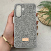 قاب گوشی Galaxy A56 سامسونگ نگین دار سواروسکی SWAROVSKI پلاک فلزی خاکستری کد 151329