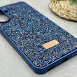 قاب گوشی Galaxy A56 سامسونگ نگین دار سواروسکی SWAROVSKI پلاک فلزی سرمه ای کد 151330