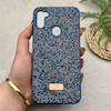 قاب گوشی Galaxy A11 - M11 سامسونگ نگین دار سواروسکی SWAROVSKI پلاک فلزی سرمه ای کد 151331
