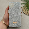 قاب گوشی Galaxy A12 - M12 سامسونگ نگین دار سواروسکی SWAROVSKI پلاک فلزی نقره ای کد 151335