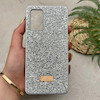 قاب گوشی Galaxy A32 4G سامسونگ نگین دار سواروسکی SWAROVSKI پلاک فلزی نقره ای کد 151336