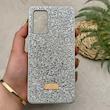 قاب گوشی Galaxy A32 4G سامسونگ نگین دار سواروسکی SWAROVSKI پلاک فلزی نقره ای کد 151336
