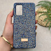 قاب گوشی Galaxy A32 4G سامسونگ نگین دار سواروسکی SWAROVSKI پلاک فلزی سرمه ای کد 151337