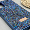 قاب گوشی Galaxy A32 4G سامسونگ نگین دار سواروسکی SWAROVSKI پلاک فلزی سرمه ای کد 151337