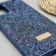 قاب گوشی Galaxy A32 4G سامسونگ نگین دار سواروسکی SWAROVSKI پلاک فلزی سرمه ای کد 151337