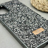 قاب گوشی Galaxy A32 4G سامسونگ نگین دار سواروسکی SWAROVSKI پلاک فلزی خاکستری کد 151338