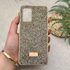 قاب گوشی Galaxy A32 4G سامسونگ نگین دار سواروسکی SWAROVSKI پلاک فلزی طلایی کد 151340