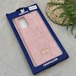 قاب گوشی Galaxy A32 4G سامسونگ نگین دار سواروسکی SWAROVSKI پلاک فلزی صورتی کد 151342