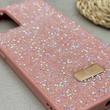قاب گوشی Galaxy A32 4G سامسونگ نگین دار سواروسکی SWAROVSKI پلاک فلزی صورتی کد 151342